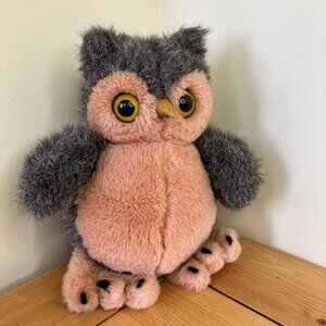 Dakin Owl Bird Plush Stuffed Toy 9" Vintage 1986 Nature Babies